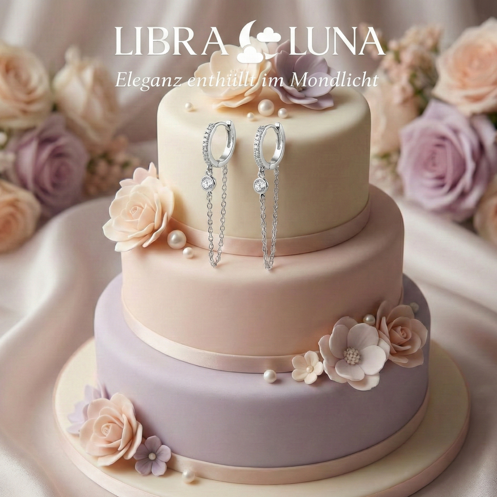 Alira Creolen Ohrringe 925 Sterling Silber Vergoldet hängend mit Zirkonia Stein