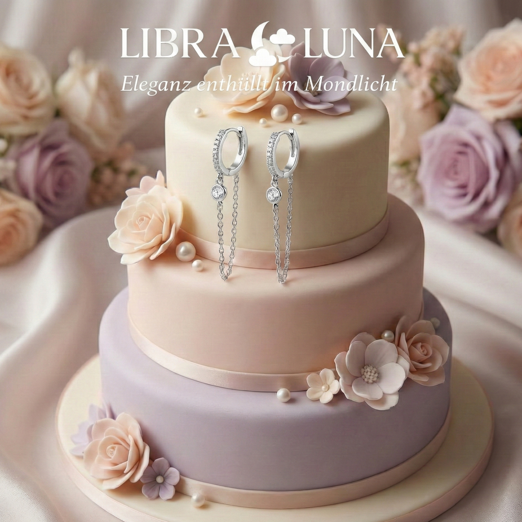 Alira Creolen Ohrringe 925 Sterling Silber Vergoldet hängend mit Zirkonia Stein