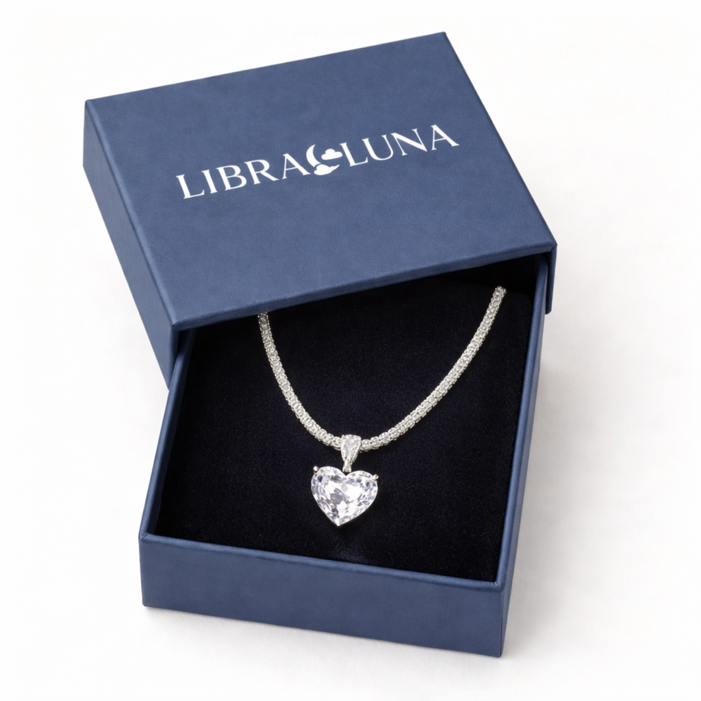 Amore Halskette Herz Anhänger mit Zirkonia 925 Sterling Silber