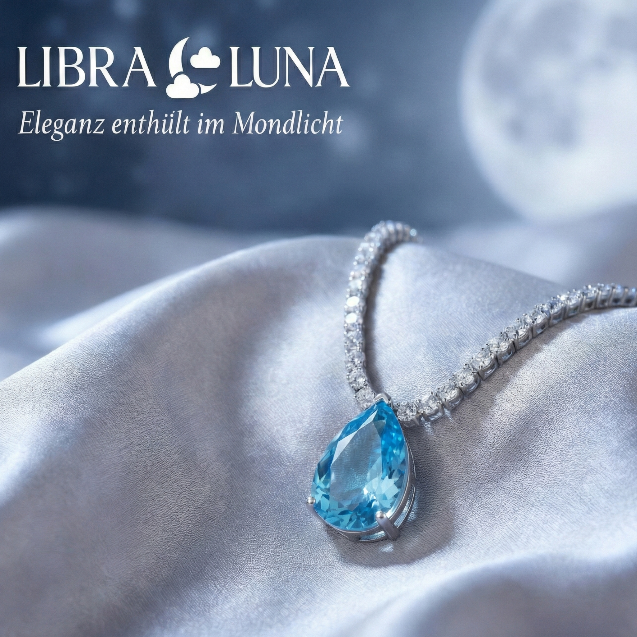 Azura Damen Halskette 925 Sterling Silber Gold Tropfen Anhänger mit Zirkonia Stein