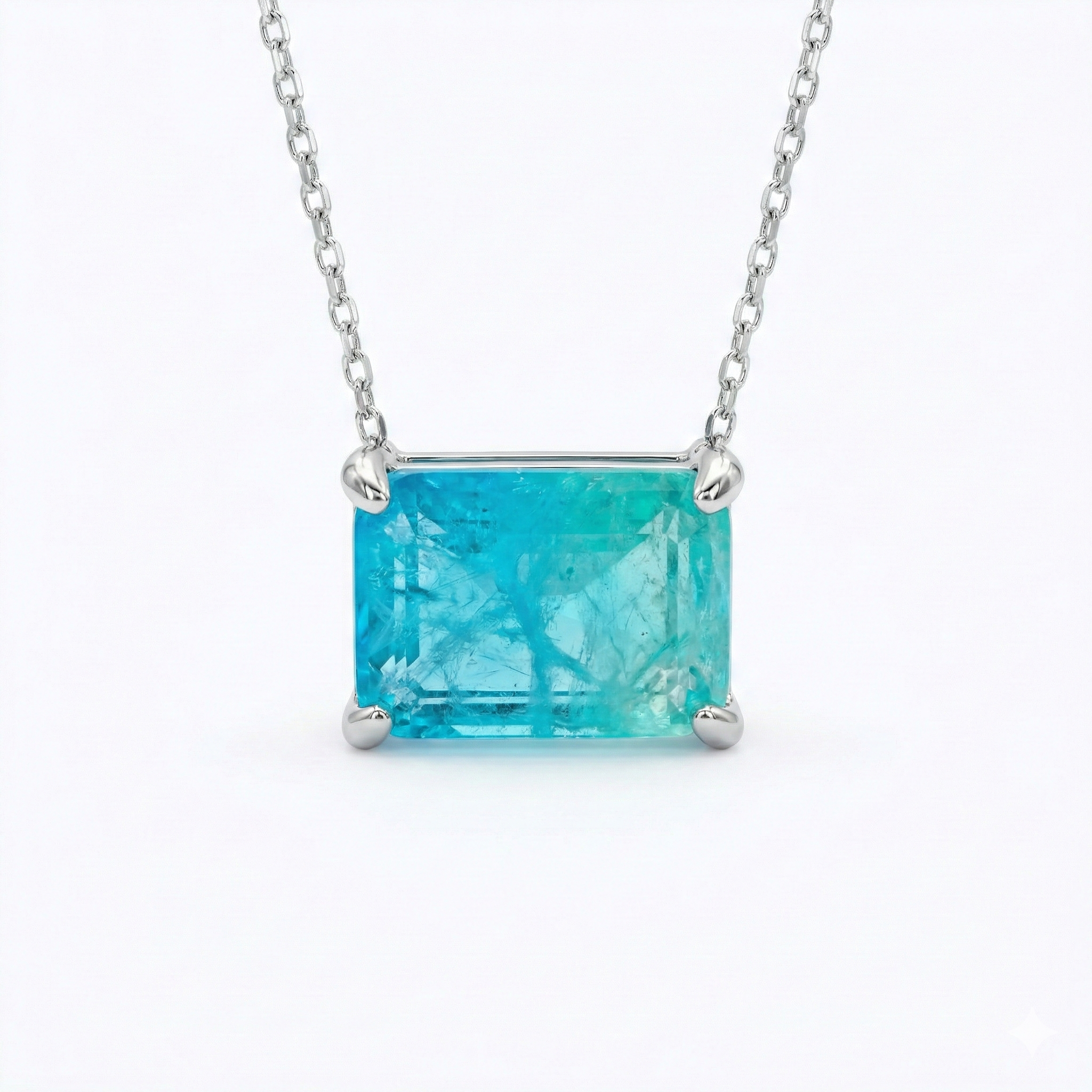 Celene Halskette Damen 925 Sterling Silber Schmuck Kette mit farbigen Edelstein