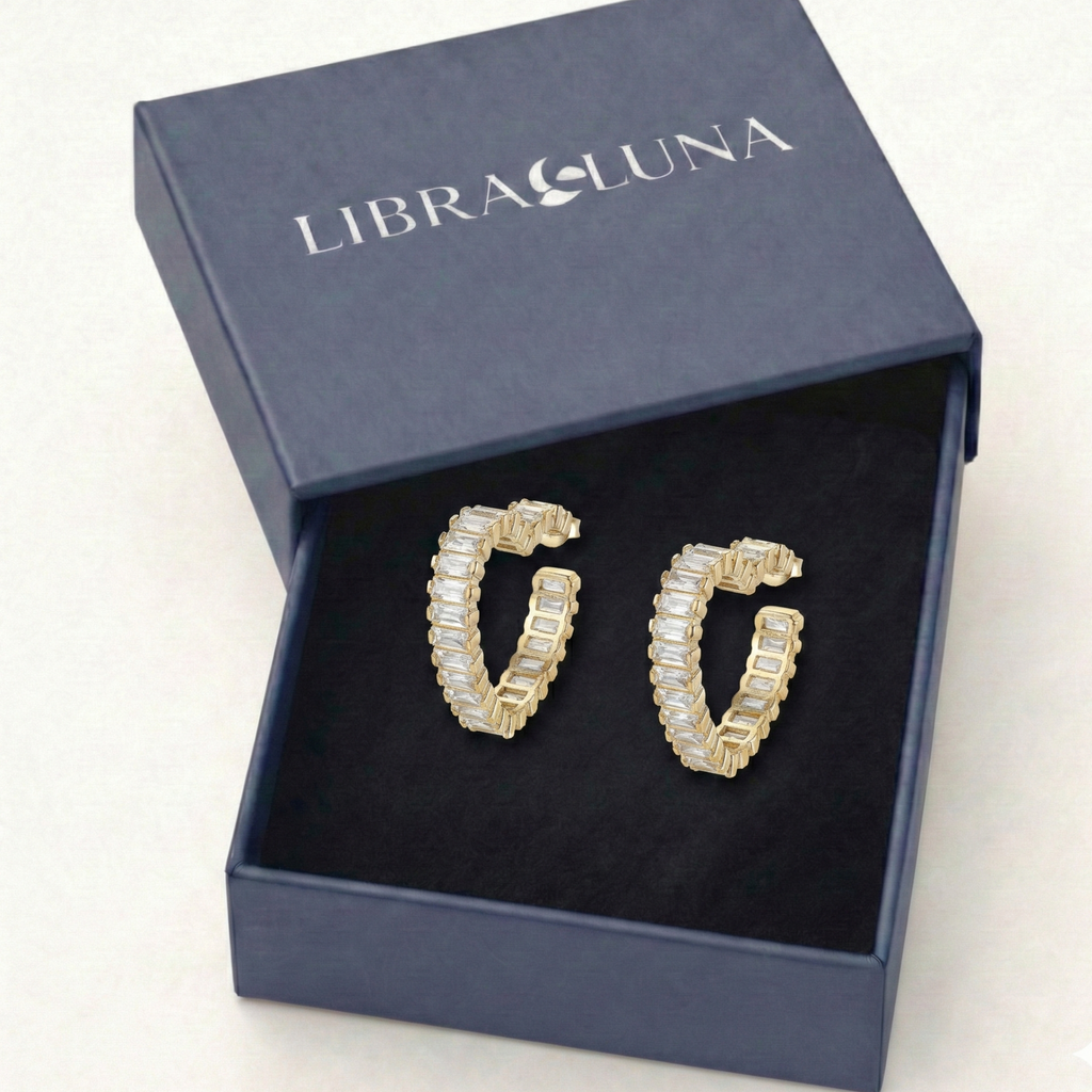 Eloria Herz Ohrringe 925 Sterling Silber Creolen mit Zirkonia 20 mm Herzform