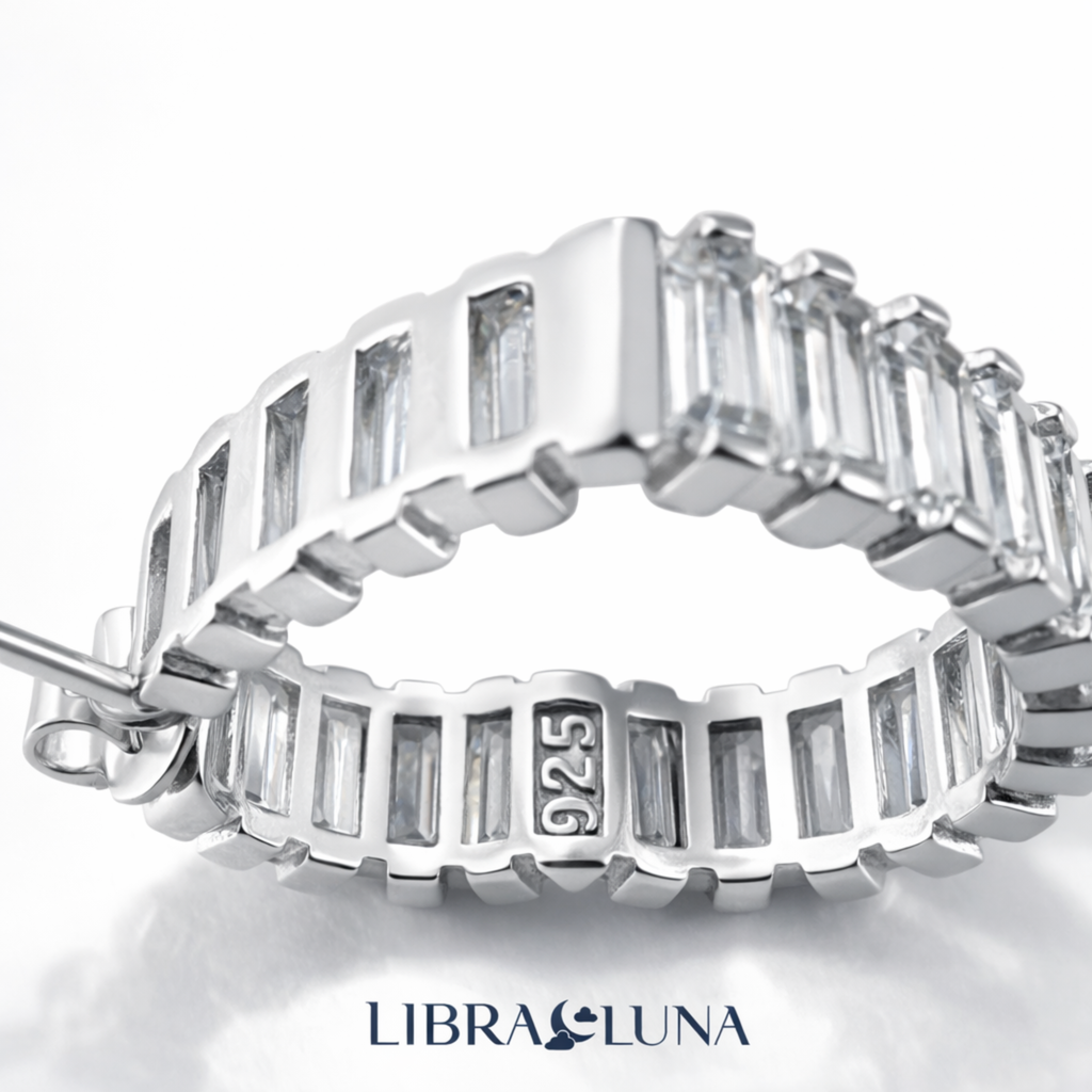 Eloria Herz Ohrringe 925 Sterling Silber Creolen mit Zirkonia 20 mm Herzform
