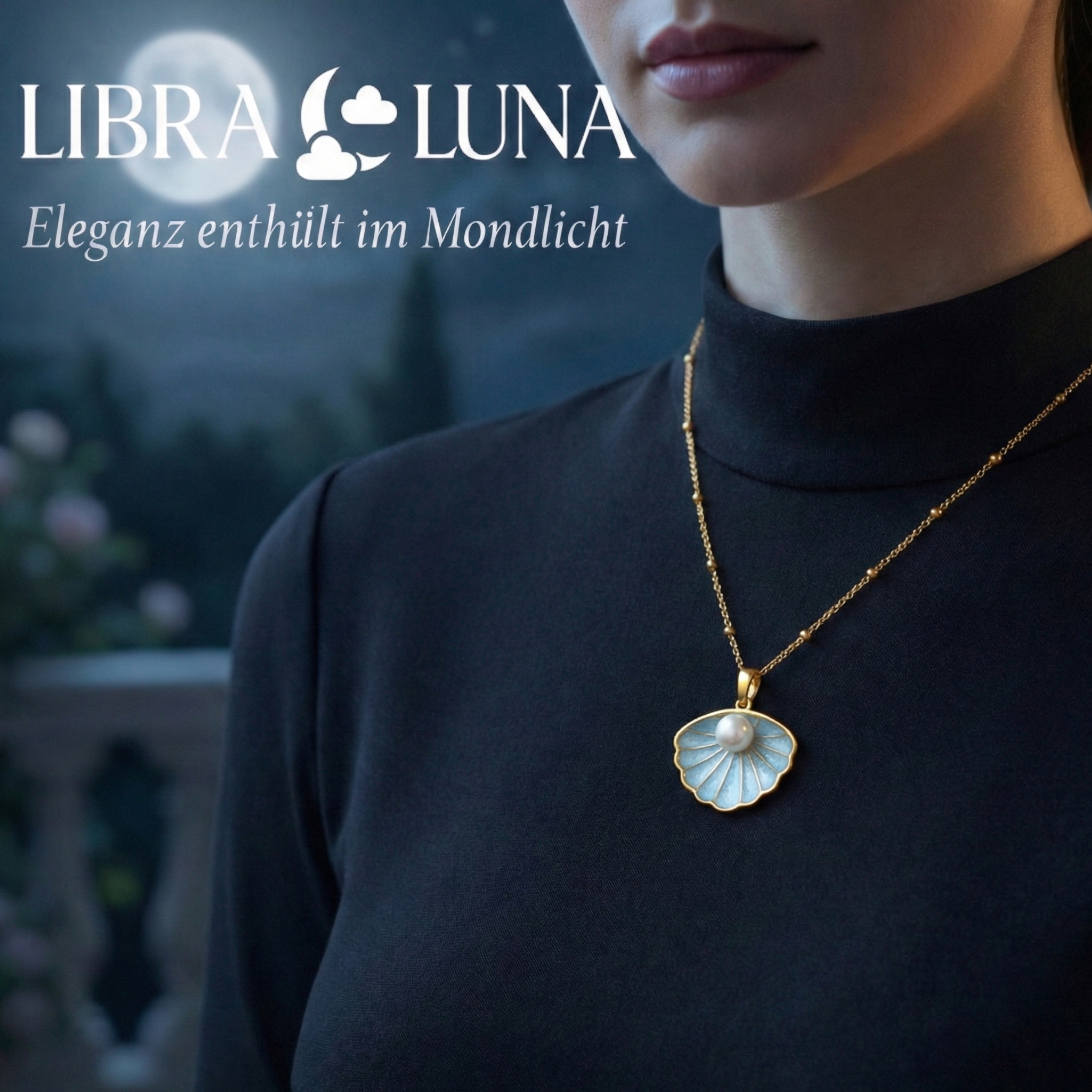 Maripera Damen Perlenkette Anhänger Kette 925 Sterling Silber Muschelform