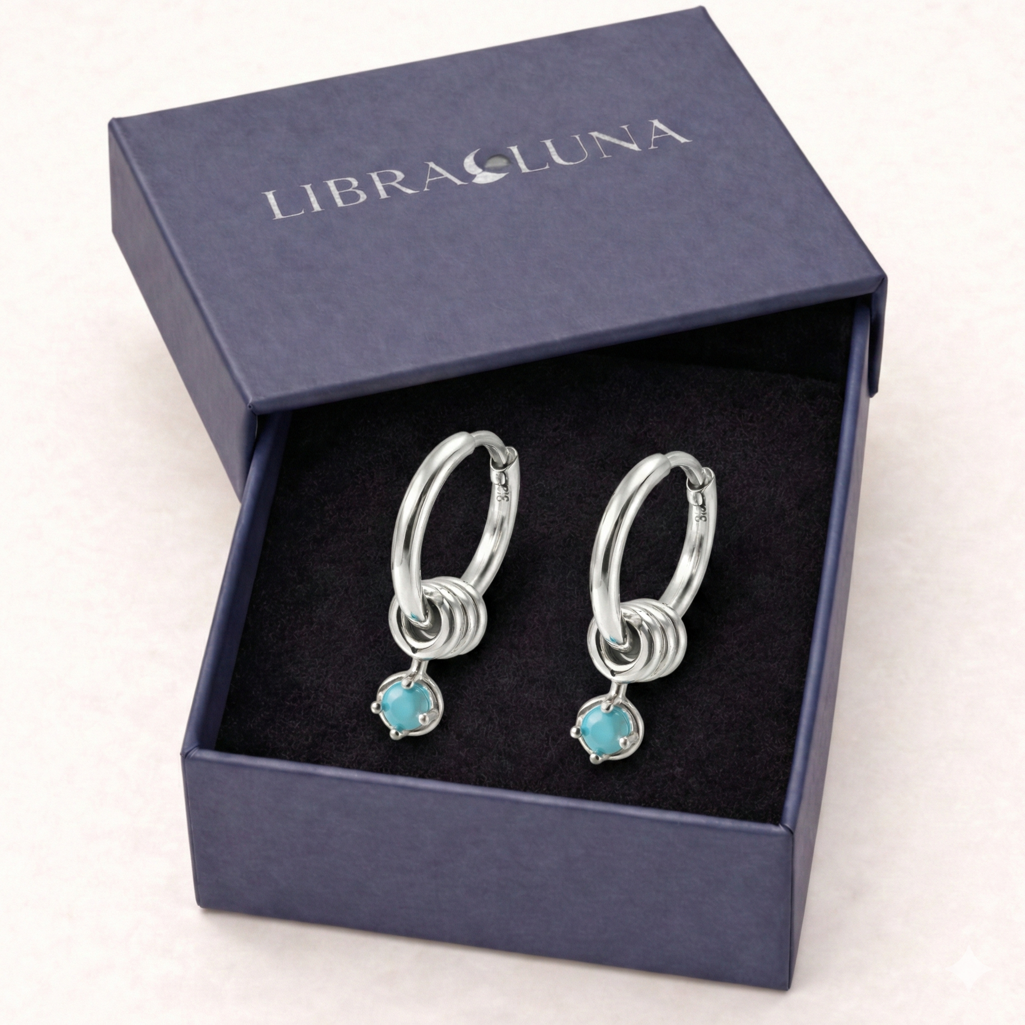 Nisara Creolen Ohrringe 925 Sterling Silber Vergoldet hängend mit Zirkonia Stein