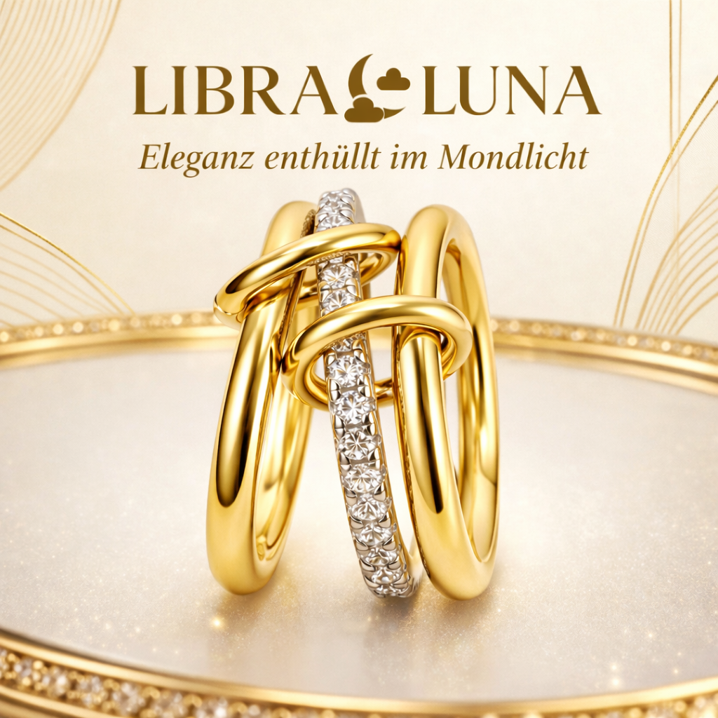 Selene Ring vergoldet 925 Sterling Silber eleganter Stapelring