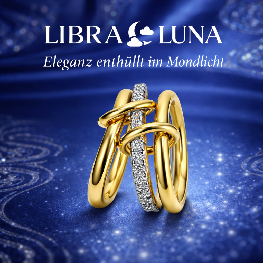 Selene Ring vergoldet 925 Sterling Silber eleganter Stapelring