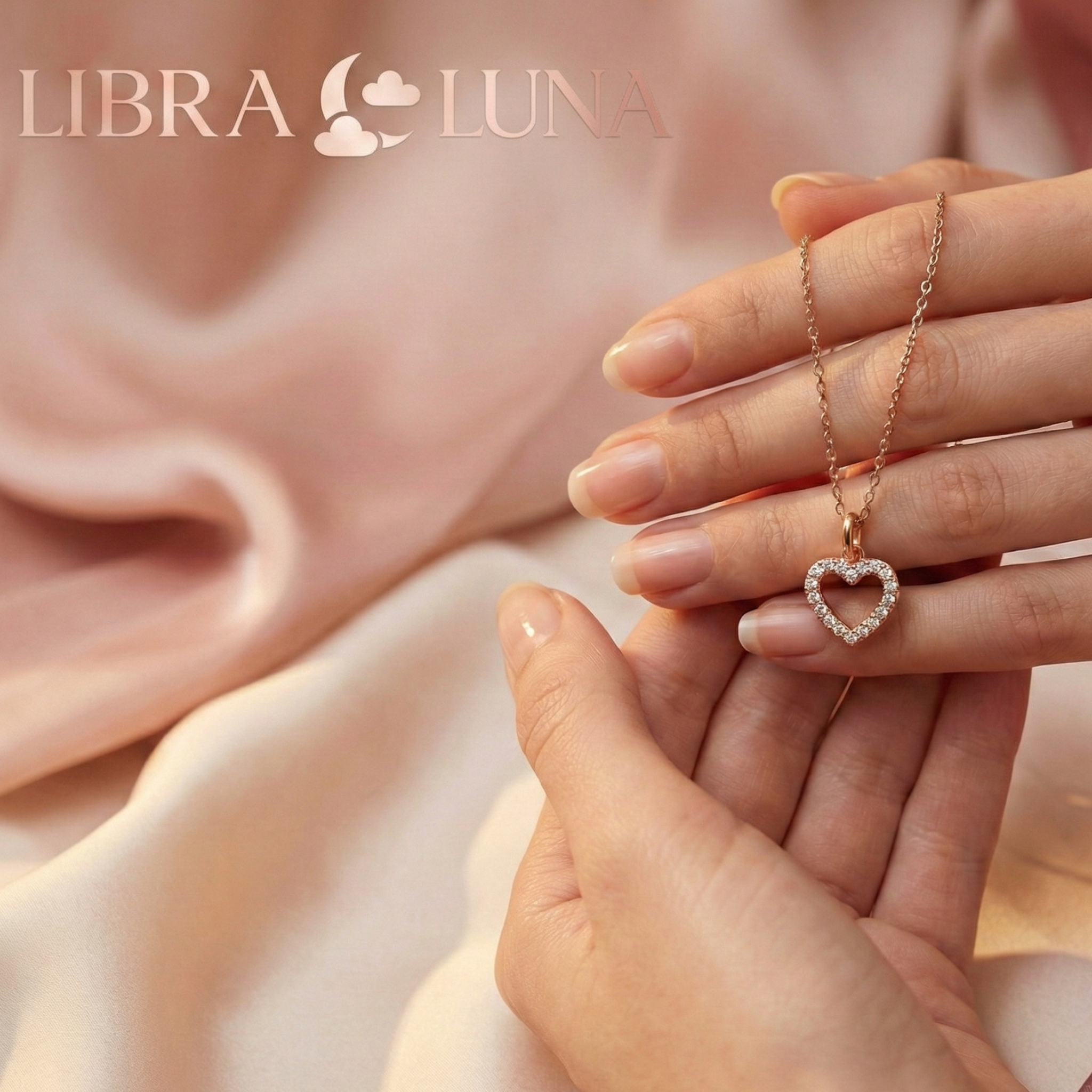 Velora Herzkette Kette 925 Sterling Silber Rosegold Gold mit Herz Anhänger (7x7mm)