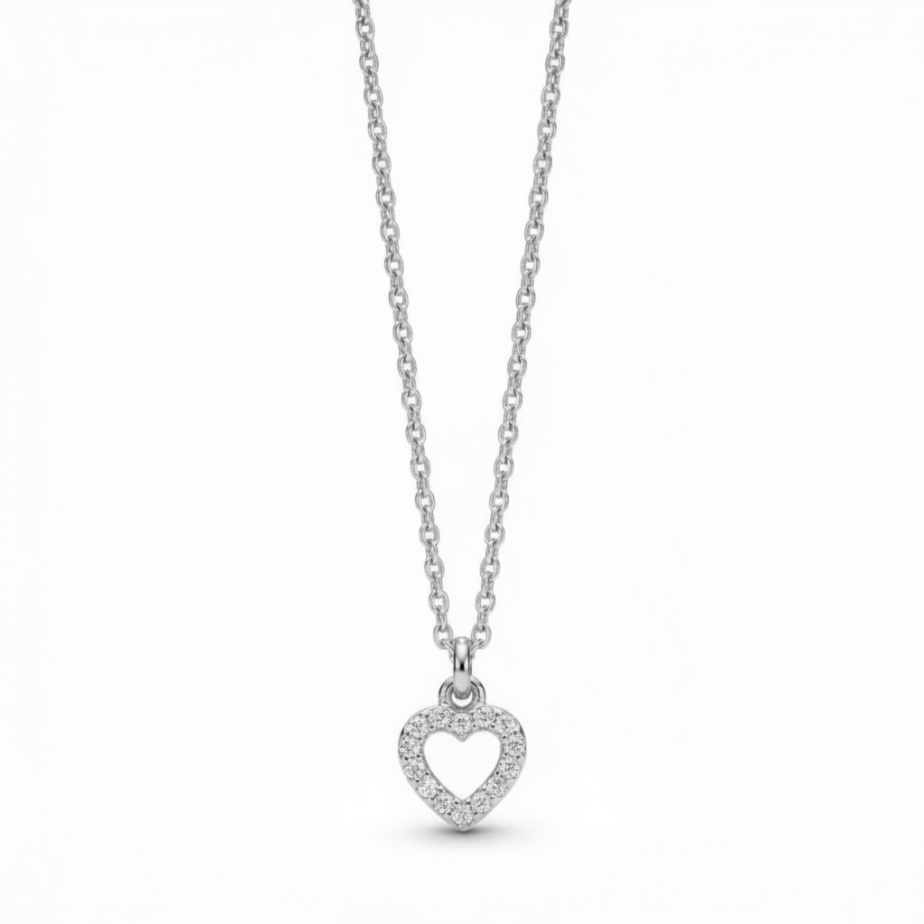 Velora Herzkette Kette 925 Sterling Silber Rosegold Gold mit Herz Anhänger (7x7mm)