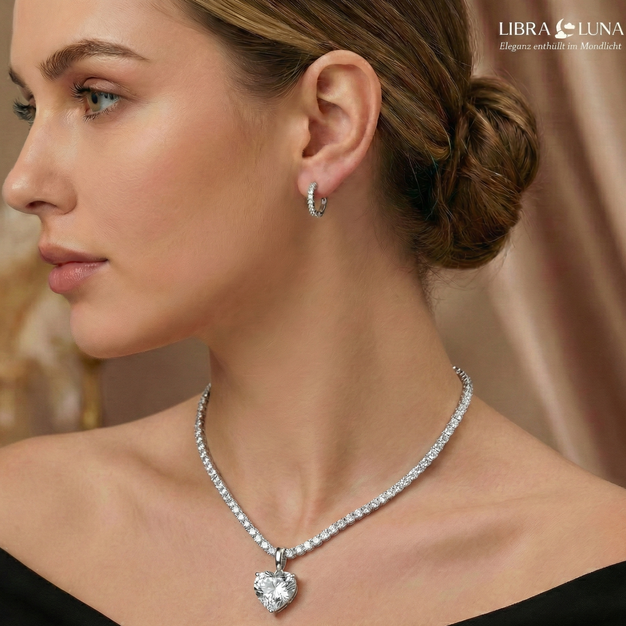 Veluna Creolen Ohrringe 925 Sterling Silber Vergoldet hängend mit Zirkonia Stein