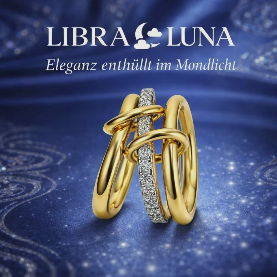 Selene Ring vergoldet 925 Sterling Silber eleganter Stapelring